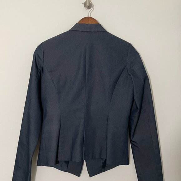 Attention Fully-Lined 1 Button Blazer - Navy Blue 4 - Picture 2 of 9